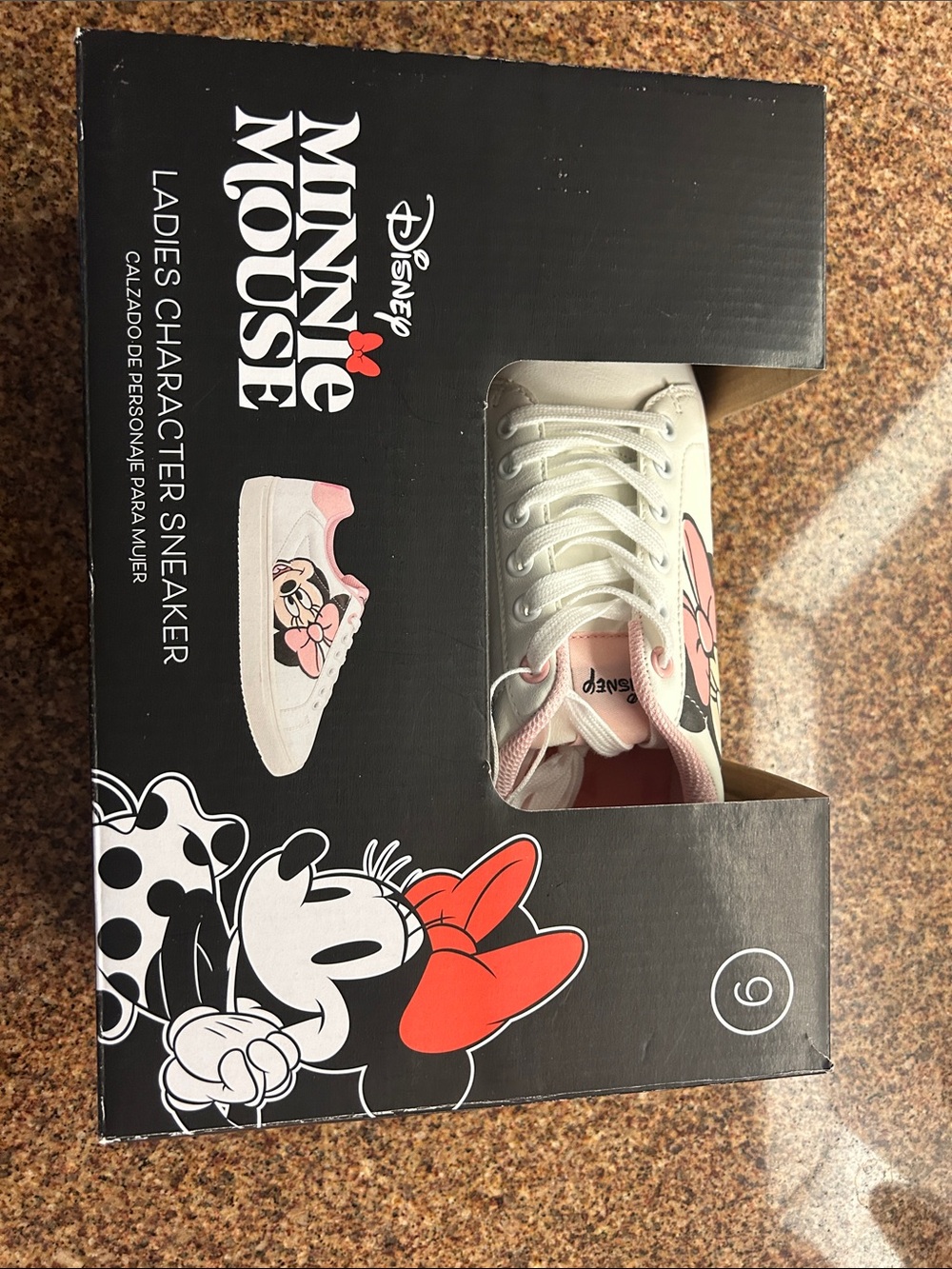 Disney Minnie Mouse ladies sz9 sneakers
New in box